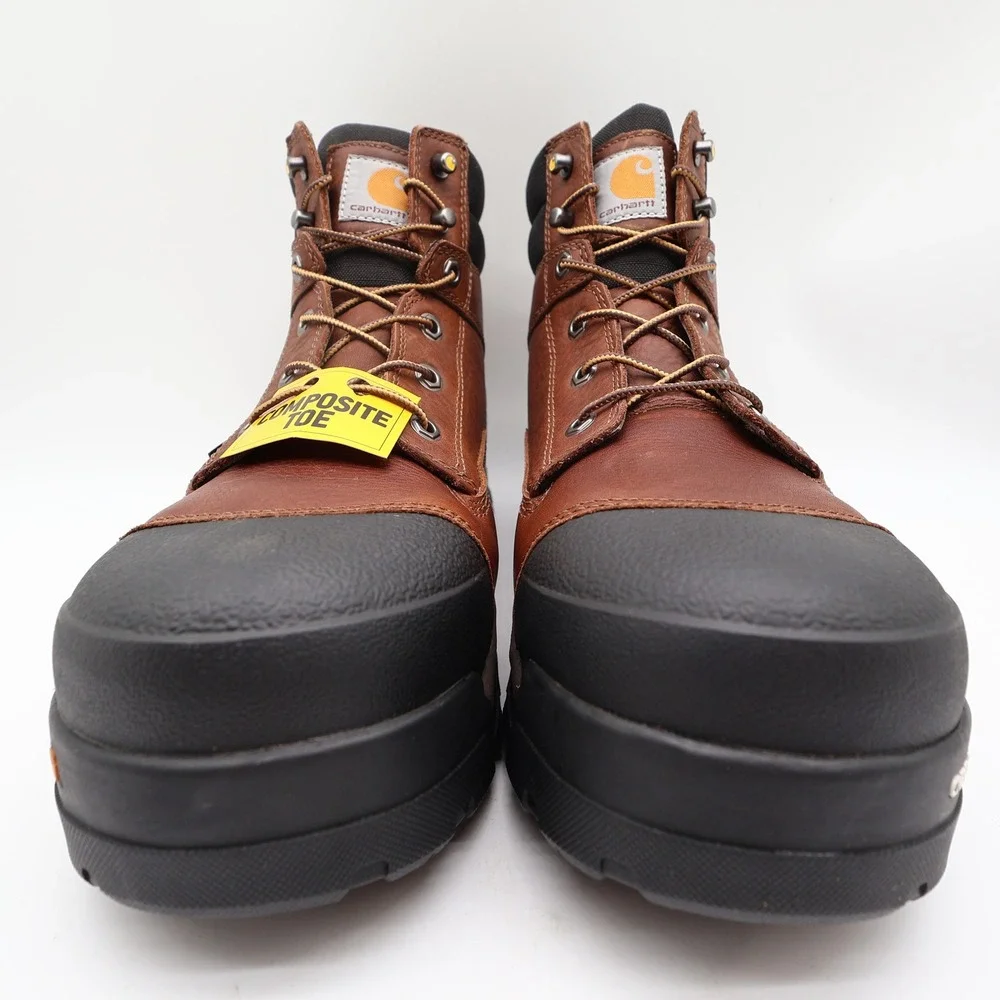 Carhartt CME6355 Work Boots Mens 12 M Brown Leather Waterproof Toe NWT